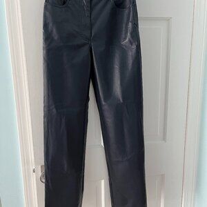 Navy Wilfred leather pants